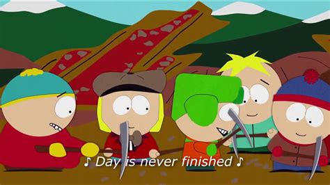 Kyle Broflovski prompts him twice, leaving <b>Cartman</b> to hurriedly repeat the lyrics. . Cartman singing slave song